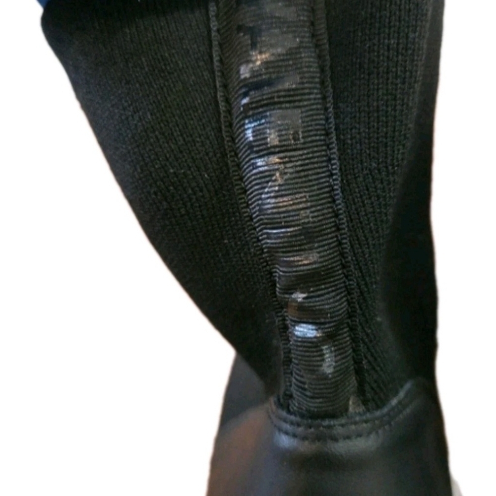 Valentino By Mario Logo Black Stretch Knit Slip On Fashion Sneakers Men’s Sz 12 - Picture 6 of 10